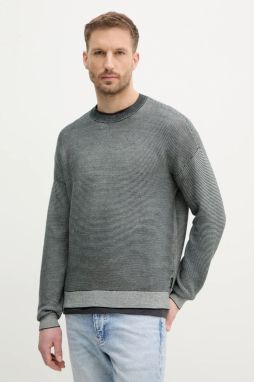 Bavlnený sveter Armani Exchange pánsky, zelená farba, XM000183 AF11960
