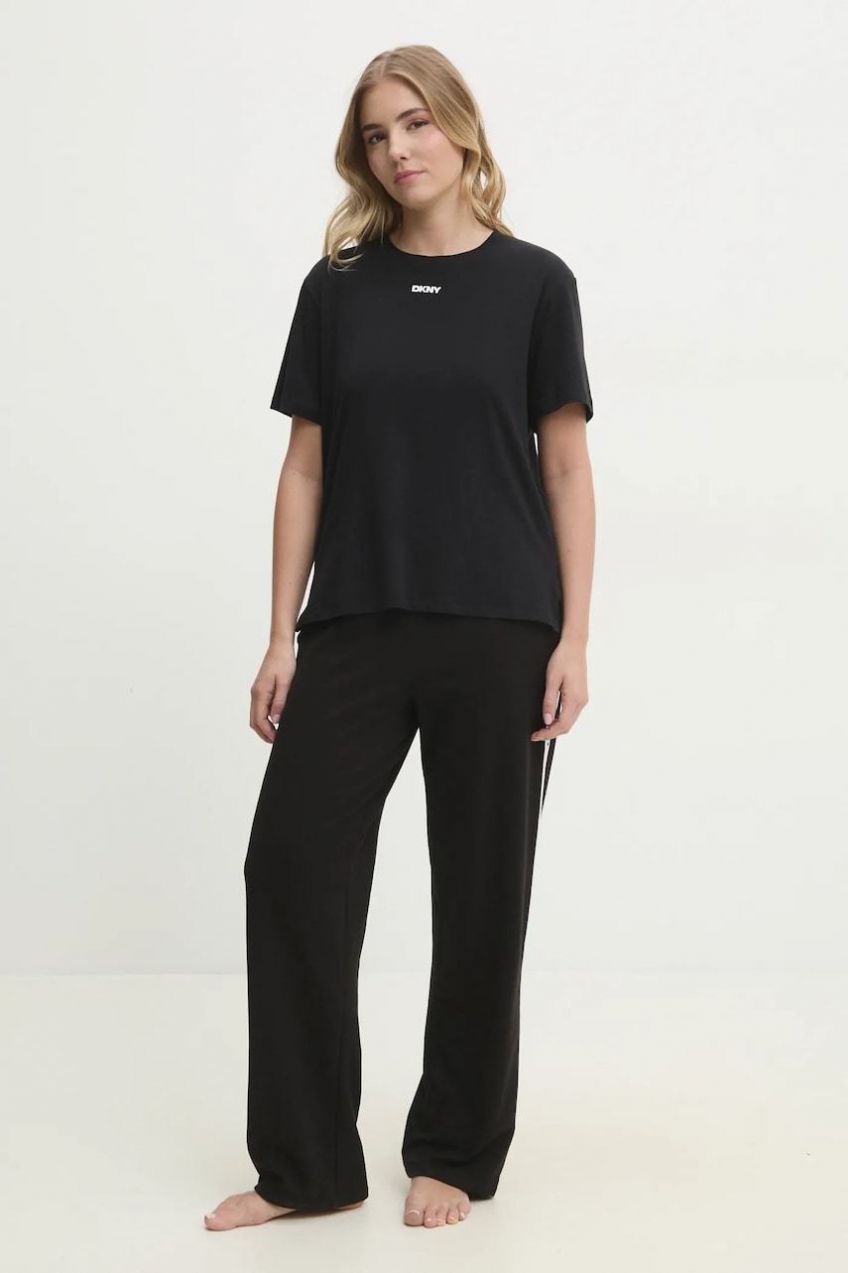 Pyžamo Dkny dámske, čierna farba, YI70040