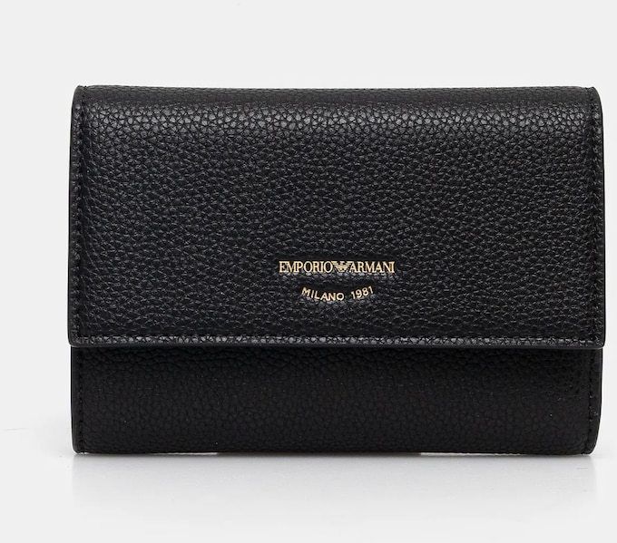 Peňaženka Emporio Armani dámska, čierna farba, EW000368 AF11953