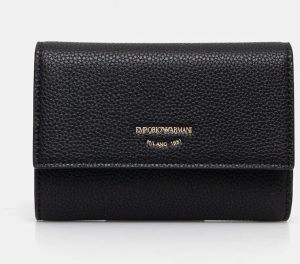 Peňaženka Emporio Armani dámska, čierna farba, EW000368 AF11953