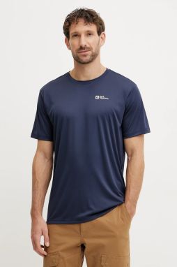 Športové tričko Jack Wolfskin Tech tmavomodrá farba, jednofarebné, A63293