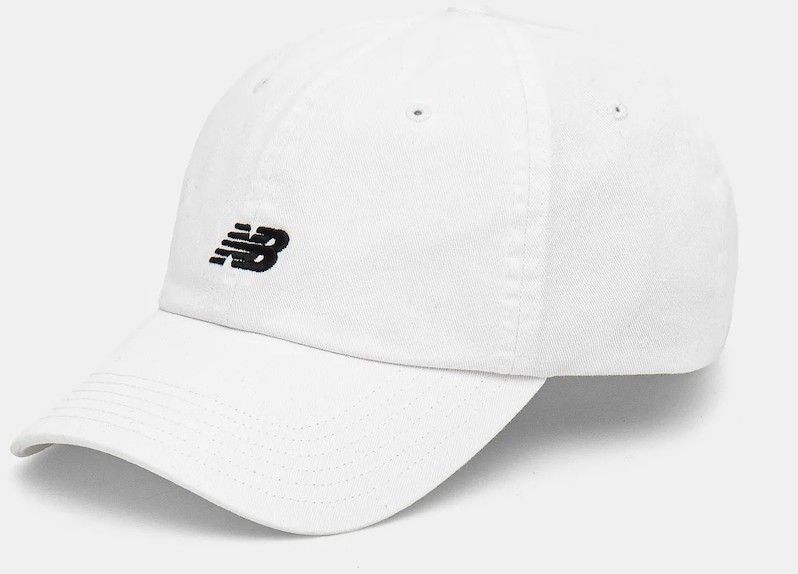Bavlnená šiltovka New Balance biela farba, jednofarebná, LAH51009WT