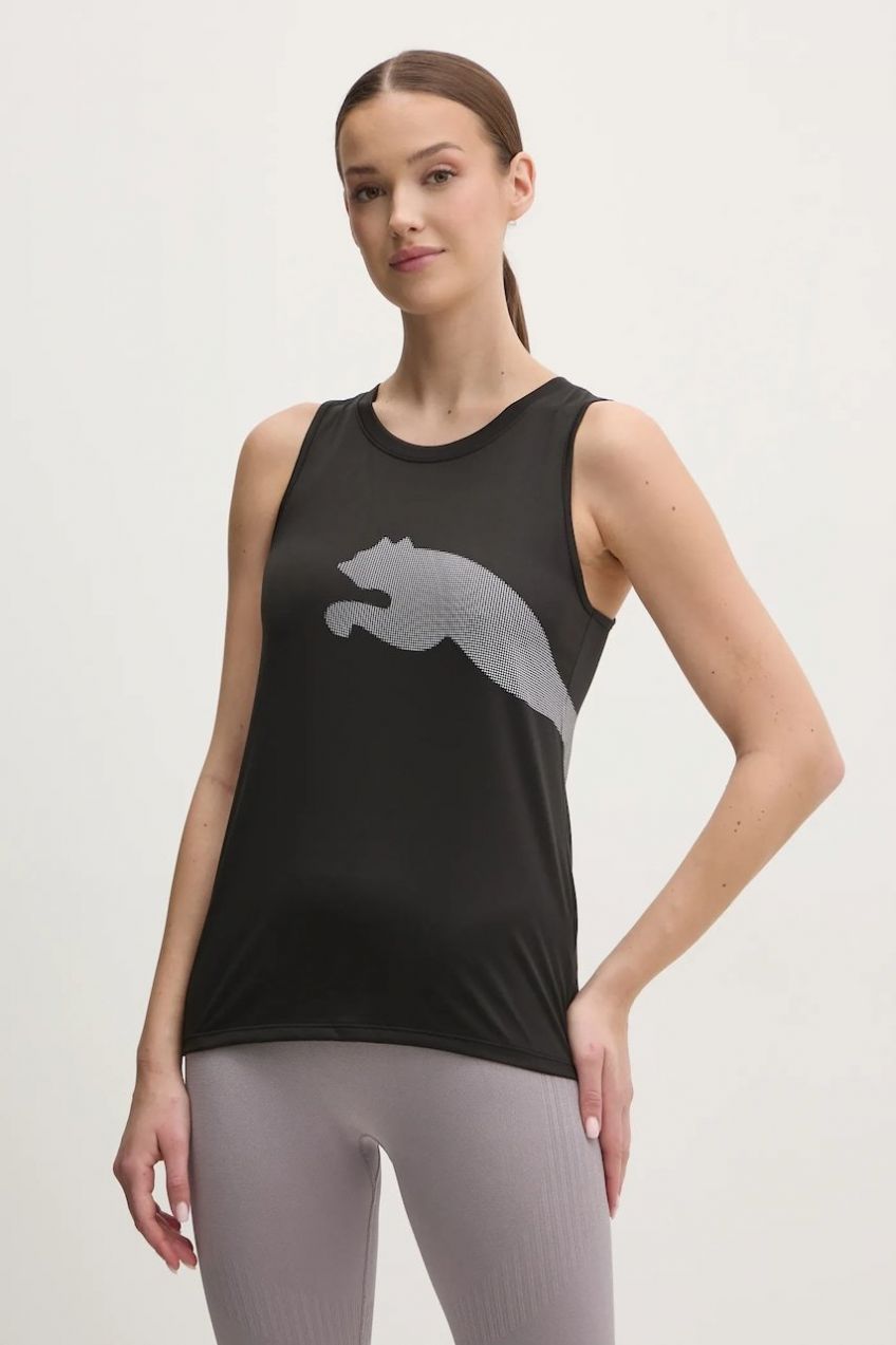 Tréningový top Puma Train All Day Big Logo čierna farba, 526672