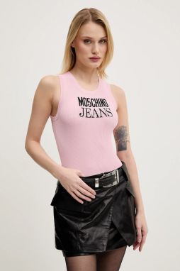 Top Moschino Jeans dámske, ružová farba, 0887 3203