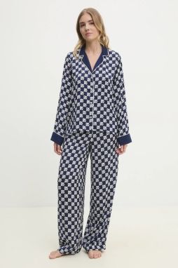 Pyžamo Dkny dámske, tmavomodrá farba, YI90045