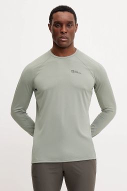 Športové tričko s dlhým rukávom Jack Wolfskin Prelight Swift zelená farba, jednofarebné, A63803