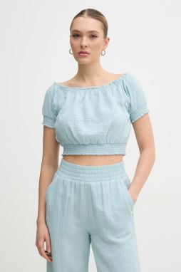Bavlnená blúzka Dkny dámska, jednofarebná, DJ5W2110