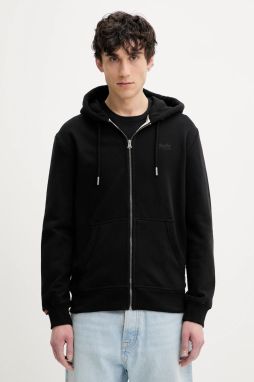 Mikina Superdry pánska, čierna farba, s kapucňou, jednofarebná, M2014128A-02A