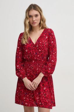 Šaty Pepe Jeans CECILE červená farba, mini, áčkový strih, PL953669