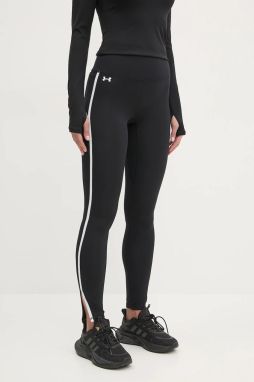 Tréningové legíny Under Armour Motion Piped čierna farba, s nášivkou, 1389793