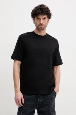 Bavlnené tričko Armani Exchange pánske, čierna farba, s potlačou, XM000322 AF10361