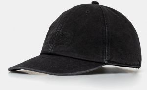 Bavlnená šiltovka MM6 Maison Margiela čierna farba, s nášivkou, SH0TC0005.M35346