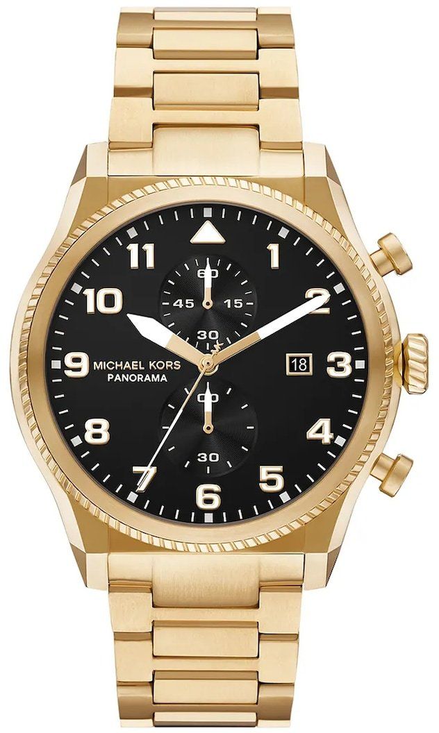 Hodinky Michael Kors PANORAMA pánske, zlatá farba, MK9195