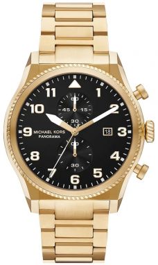 Hodinky Michael Kors PANORAMA pánske, zlatá farba, MK9195