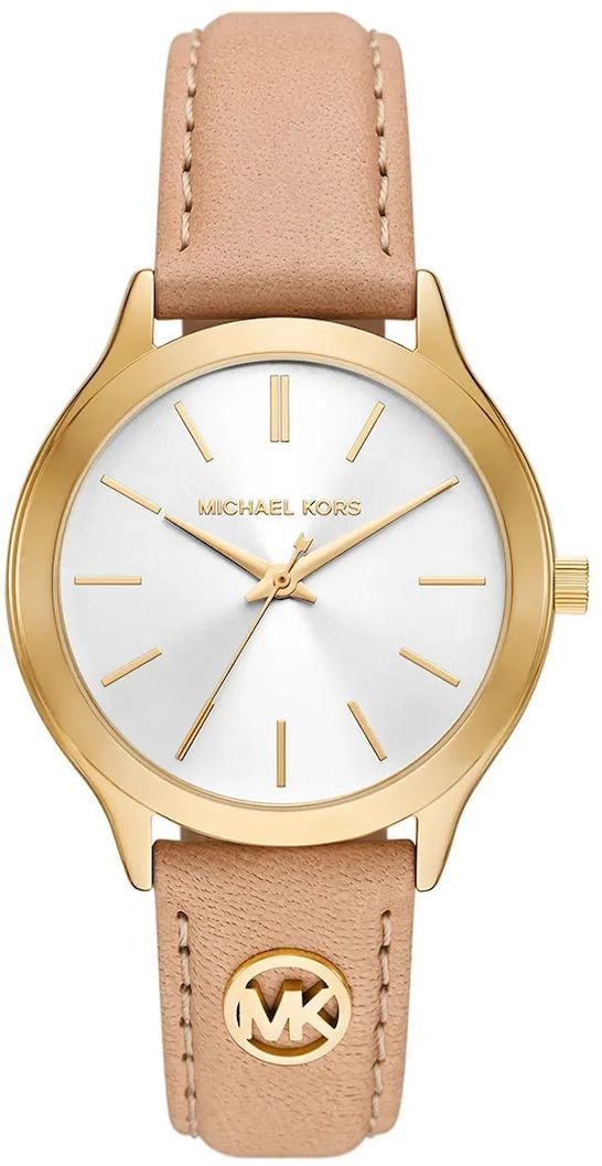 Hodinky Michael Kors SLIM RUNWAY dámske, béžová farba, MK7533