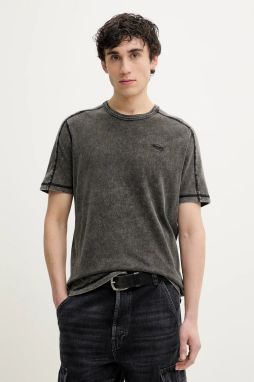 Bavlnené tričko Diesel T-ADJIND T-SHIRT pánske, šedá farba, vzorované. A16407.0QJAH