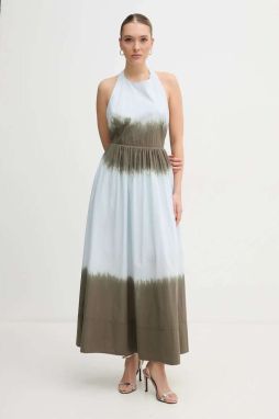 Bavlnené šaty Dkny maxi, áčkový strih, DJ5D9063