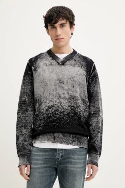 Bavlnený sveter Diesel K-VELI KNITWEAR pánsky, šedá farba, tenký, A16878.0BEAR