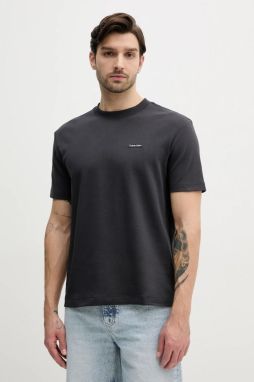 Tričko Calvin Klein Jeans pánske, čierna farba, jednofarebné, J30J327234