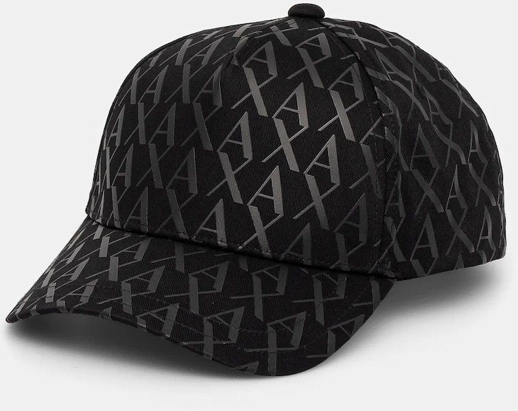 Bavlnená šiltovka Armani Exchange čierna farba, vzorovaná, 954229 CC813