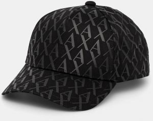 Bavlnená šiltovka Armani Exchange čierna farba, vzorovaná, 954229 CC813