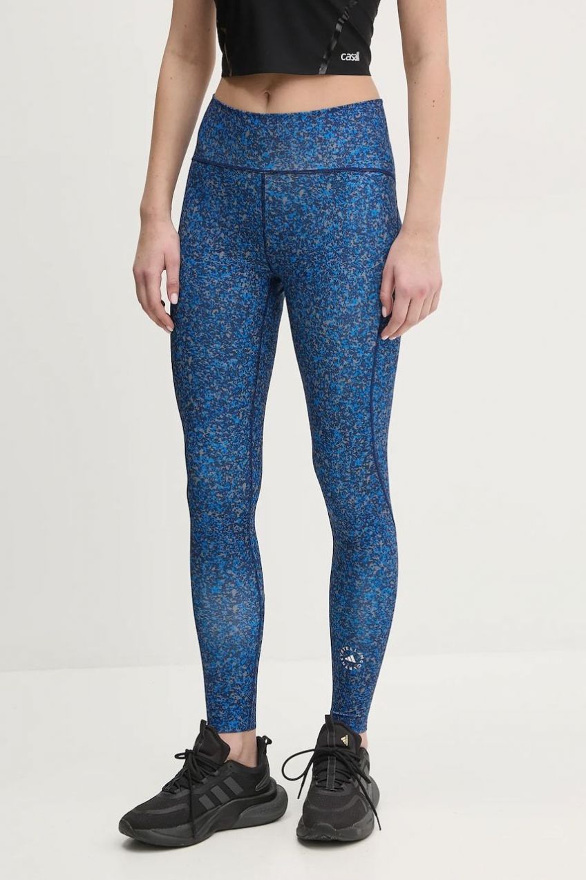 Legíny adidas by Stella McCartney TruePurpose Optime dámske, tmavomodrá farba, vzorované, JF8483