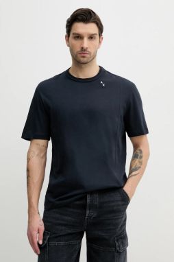 Bavlnené tričko Armani Exchange pánske, tmavomodrá farba, jednofarebné, XM000549 AF13106