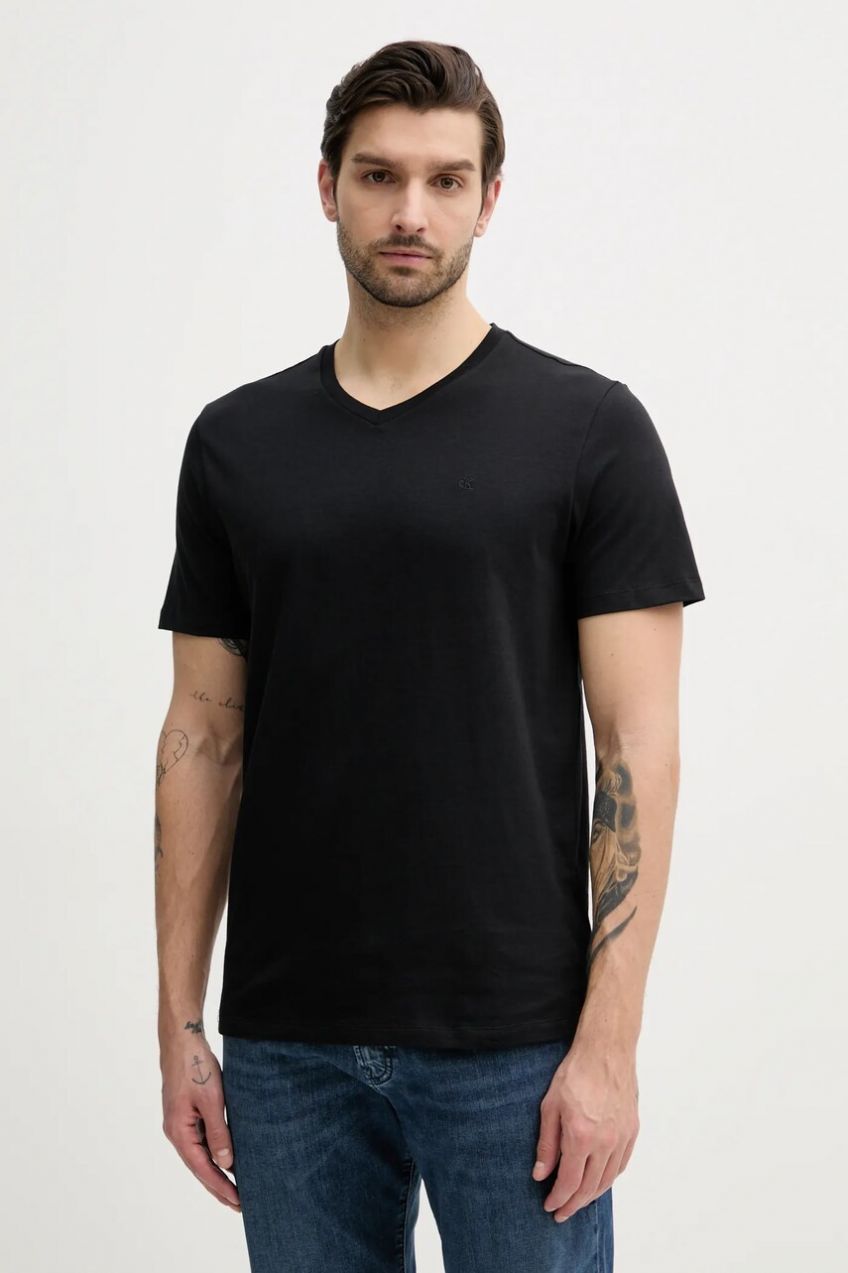 Bavlnené tričko Calvin Klein Jeans pánske, čierna farba, jednofarebné, LV040HM298