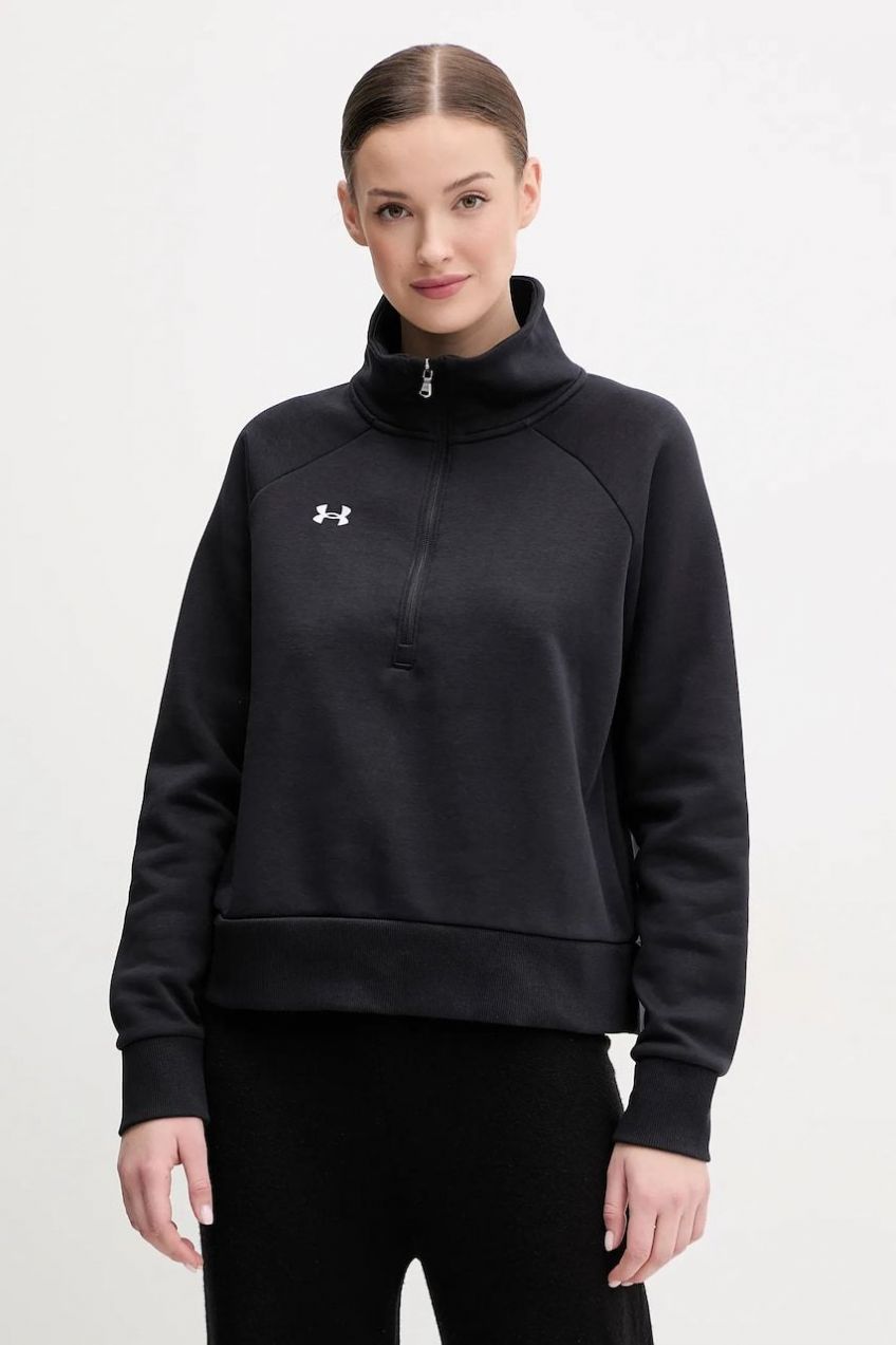Mikina Under Armour dámska, čierna farba, jednofarebná