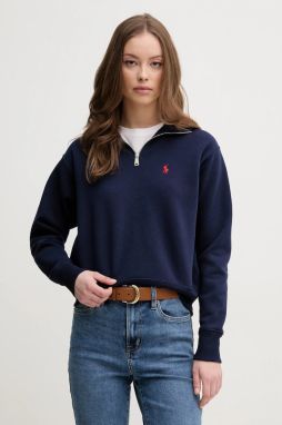 Mikina Polo Ralph Lauren dámska, tmavomodrá farba, jednofarebná, 211851659