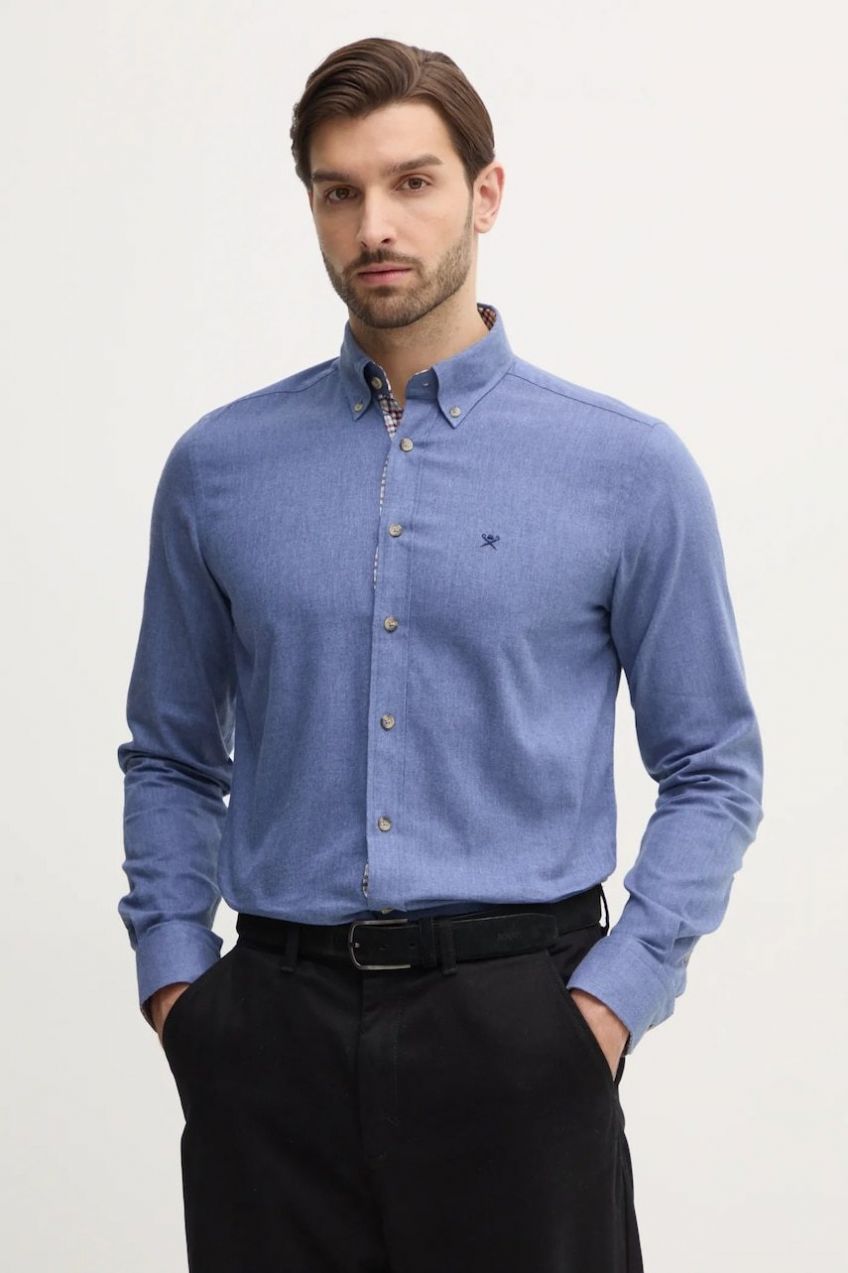 Bavlnená košeľa Hackett London pánska, regular, s golierom button-down, HM3010065