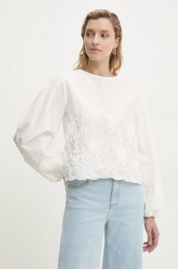 Blúzka Answear Lab dámska, biela farba, s nášivkou