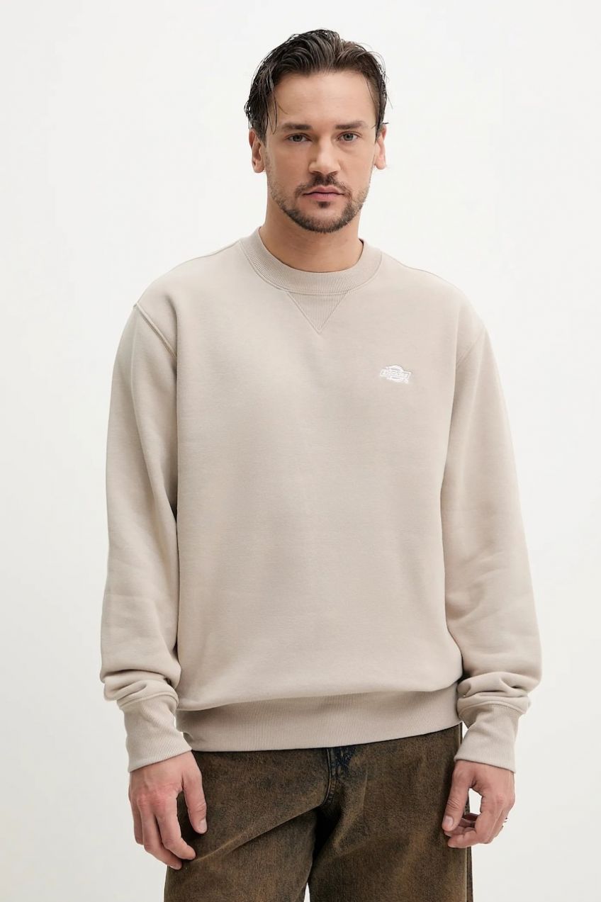 Mikina Dickies pánska, hnedá farba, jednofarebná, DK0A4Y6QSS01