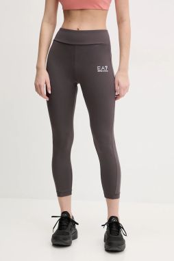 Tréningové legíny EA7 Emporio Armani hnedá farba, jednofarebné, AF12627.7W000239