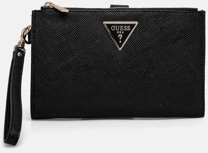 Peňaženka Guess LAUREL dámska, čierna farba, SWZG85 00157