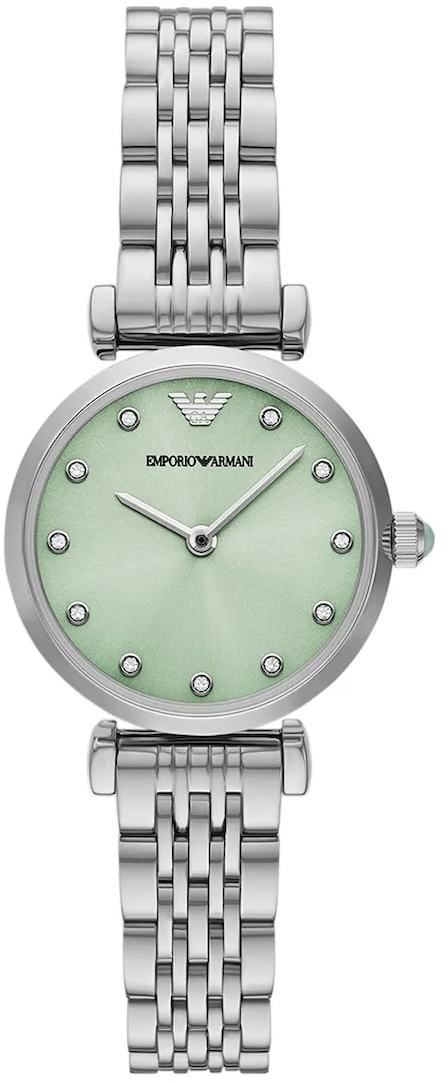 Hodinky Emporio Armani GIANNI T-BAR dámske, strieborná farba, AR11667