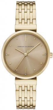 Hodinky Armani Exchange ZOE dámske, zlatá farba, AX5916