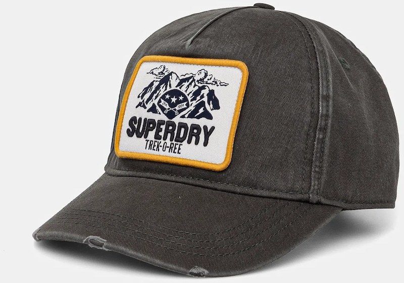 Bavlnená šiltovka Superdry zelená farba, s nášivkou, W9010177A-OE6