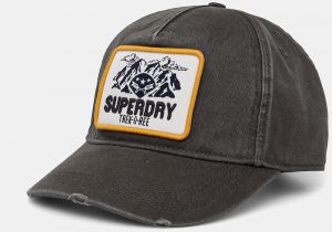 Bavlnená šiltovka Superdry zelená farba, s nášivkou, W9010177A-OE6