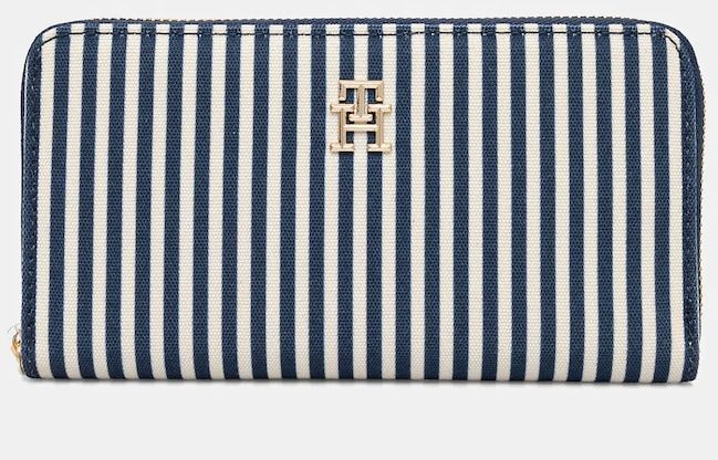 Peňaženka Tommy Hilfiger dámska, tmavomodrá farba, AW0AW17269