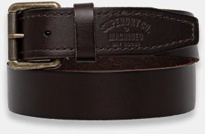 Kožený opasok Superdry pánsky, hnedá farba, M9210116A-02O