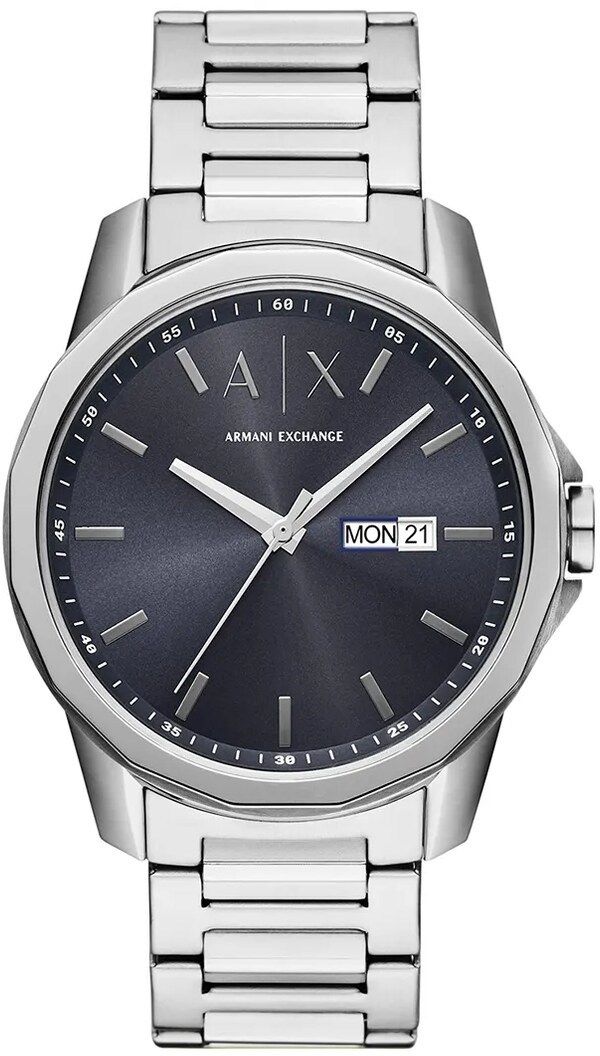 Hodinky Armani Exchange BANKS pánske, strieborná farba, AX1767