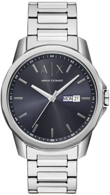 Hodinky Armani Exchange BANKS pánske, strieborná farba, AX1767