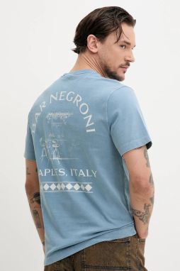 Bavlnené tričko Abercrombie & Fitch pánske, s potlačou, KI123-5001