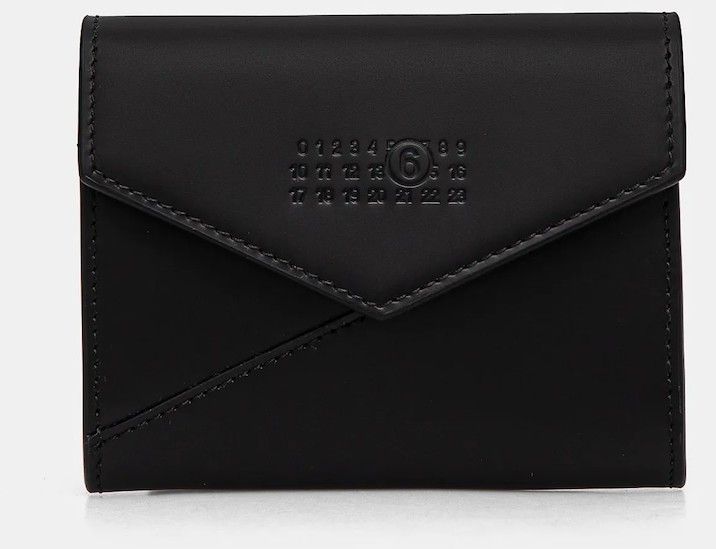 Kožená peňaženka MM6 Maison Margiela dámska, čierna farba, SA5UI0010.P7183