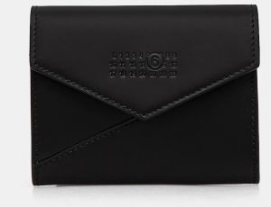 Kožená peňaženka MM6 Maison Margiela dámska, čierna farba, SA5UI0010.P7183