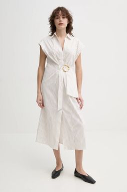 Šaty ISABELLE BLANCHE biela farba, midi, áčkový strih, IS25SS-A148-T015