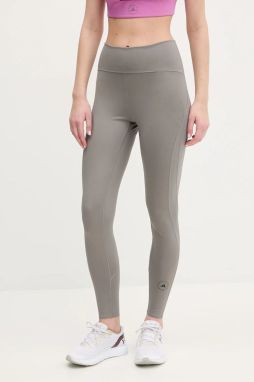 Tréningové legíny adidas by Stella McCartney TruePurpose Optime šedá farba, jednofarebné, JJ0129