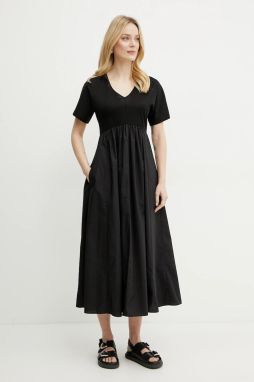 Šaty Weekend Max Mara čierna farba, midi, áčkový strih, 2515621082600