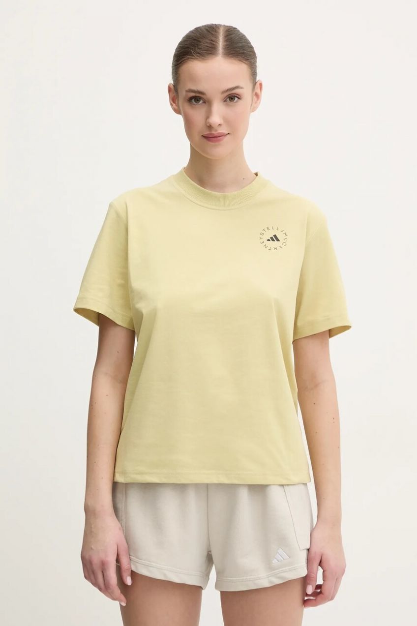Tričko adidas by Stella McCartney dámske, zelená farba, JI5164